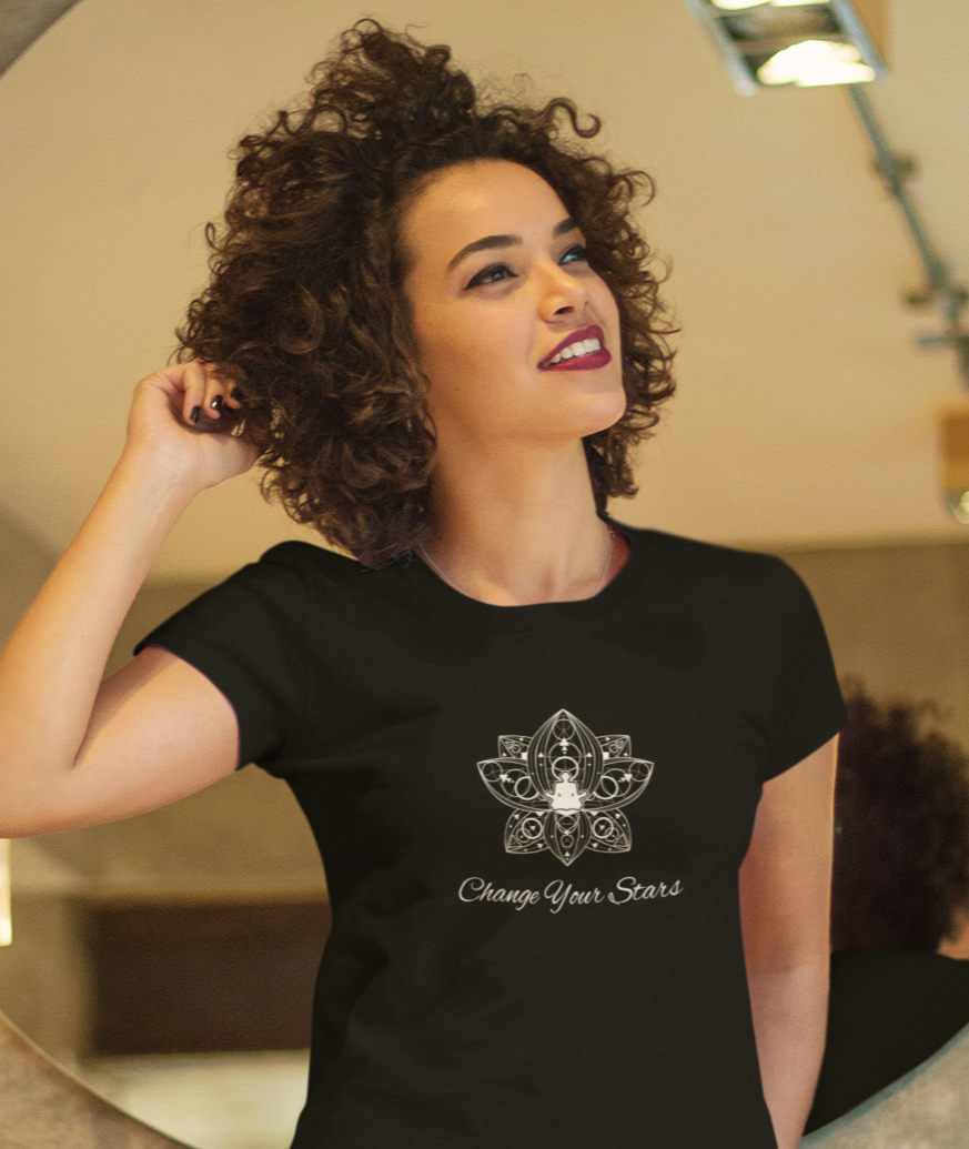 Change Your Stars | Design On Front | OM | Spiritual| Meditate | Zen | Encouragement | Unisex Men and Women's Tee