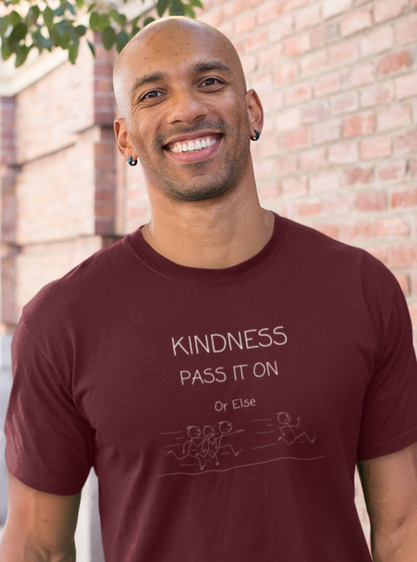 Kindness Pass It On Or Else | Stick Man | Funny | Humor | Men's Women's Soft Unisex Jersey Short Sleeve Tee