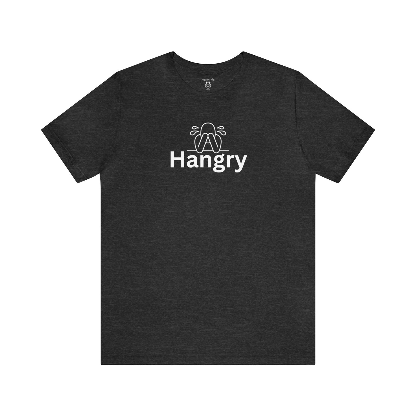 Hangry | Humor | Funny | Stick Man | Mens Womens Soft Unisex Jersey Short Sleeve Tee