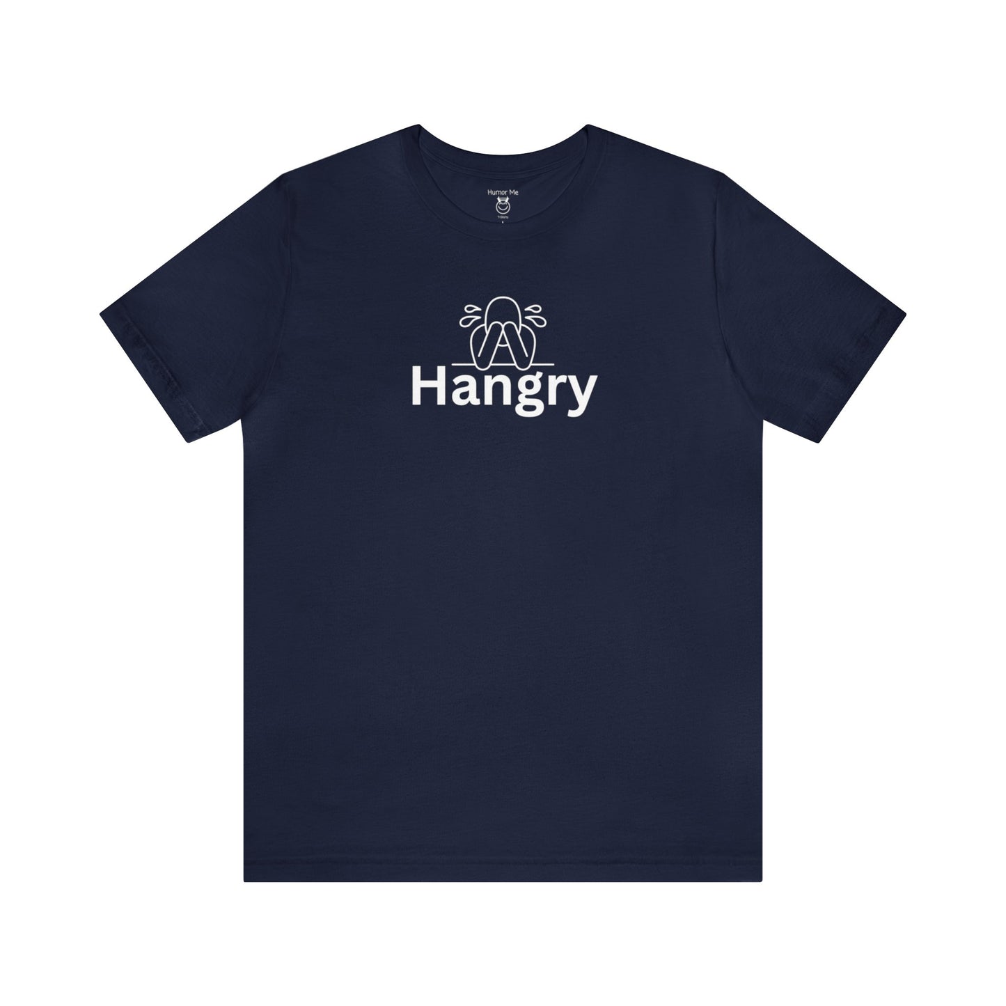 Hangry | Humor | Funny | Stick Man | Mens Womens Soft Unisex Jersey Short Sleeve Tee