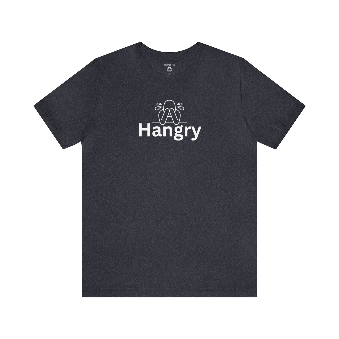 Hangry | Humor | Funny | Stick Man | Mens Womens Soft Unisex Jersey Short Sleeve Tee