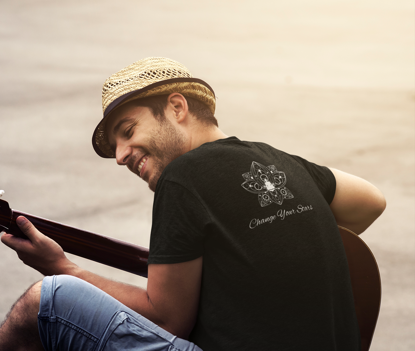 Change Your Stars | Design On Back | OM | Spiritual | Encouragement | Unisex Men and Women's Tee