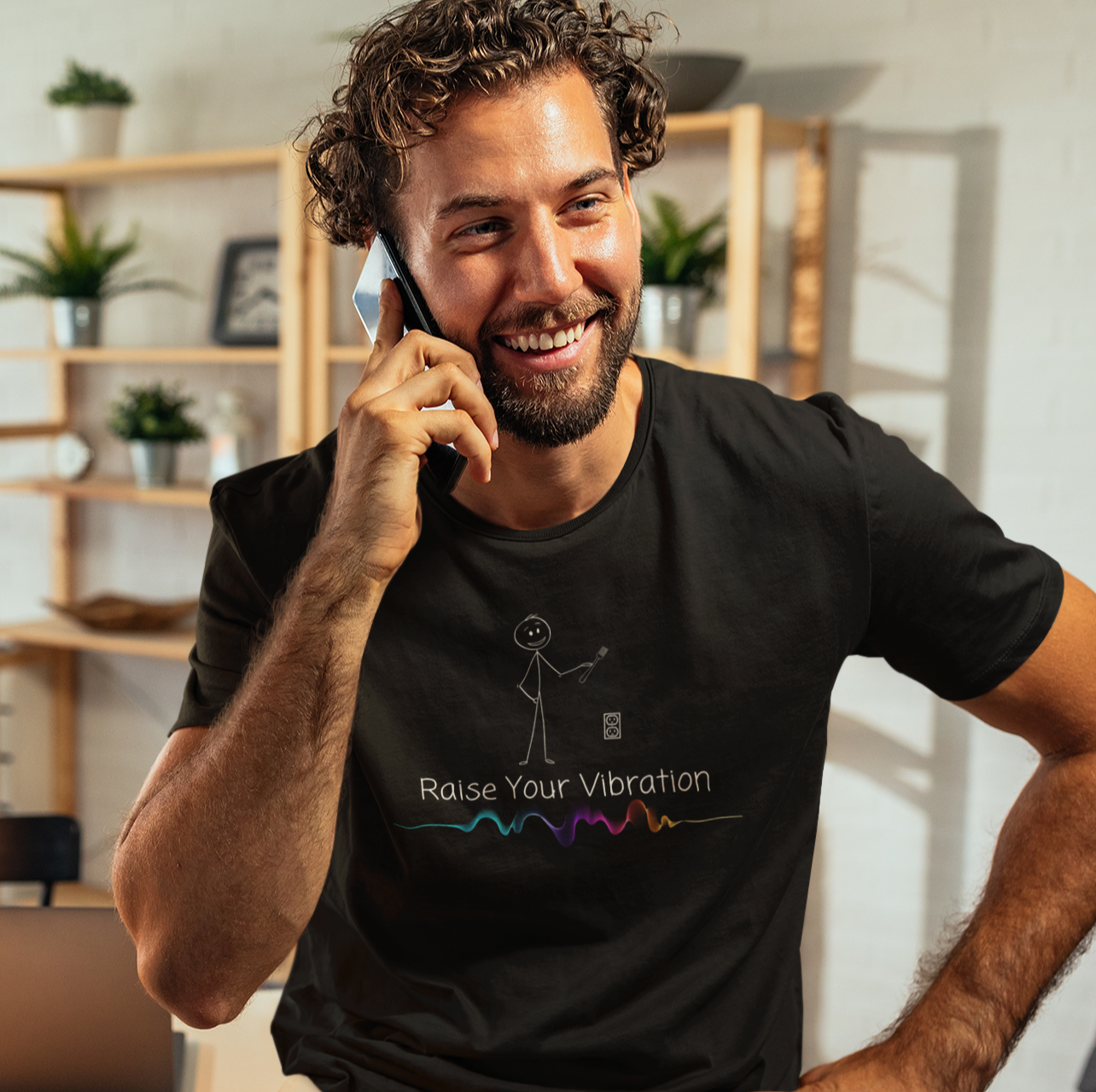 Raise Your Vibration | Spiritual | Law Of Attraction | Funny | Men's Women's | Unisex Jersey Short Sleeve Tee